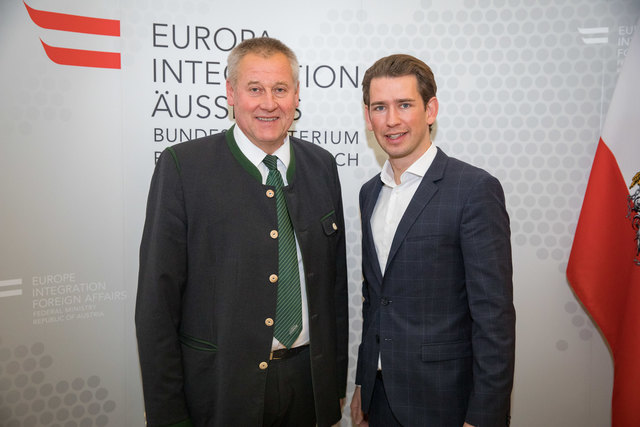 Starke Partner: der steirische VP-Klubchef Karl Lackner und Sebastian Kurz. | Foto: J. Glaser