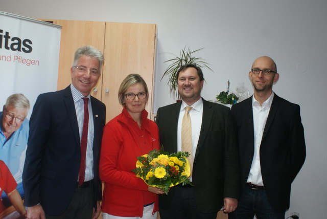 Bei der Eröffnung des neuen Regionalbüros: Johannes Hofmarcher,  Gabriela Zoufal, Hannes Ziselsberger und Karl Enghauser.