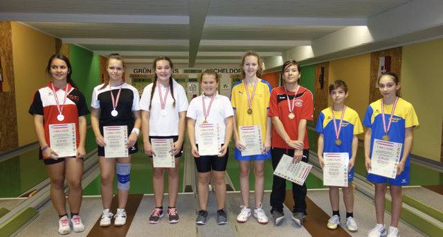 Siegerbild U-14 weiblich: Zivosovska Natalia und Novotny Vanessa, Wörndl Laura und Haslinger Lisa, Unger Nina und Baumgartner Laura, Geistler Daniela und Müllner Lisa | Foto: ÖSKV