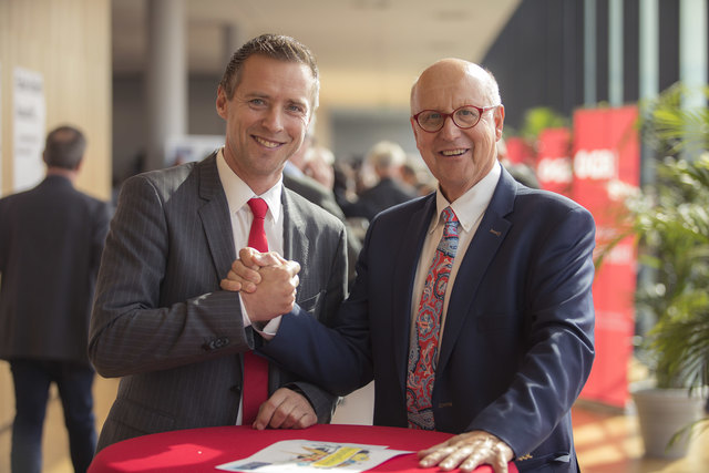ÖGB-Vorsitzender Peter Eder (im Bild mit Siegfried Pichler) will die Betriebsräte in den Fokus rücken. | Foto: ÖGB Salzburg/Müseler