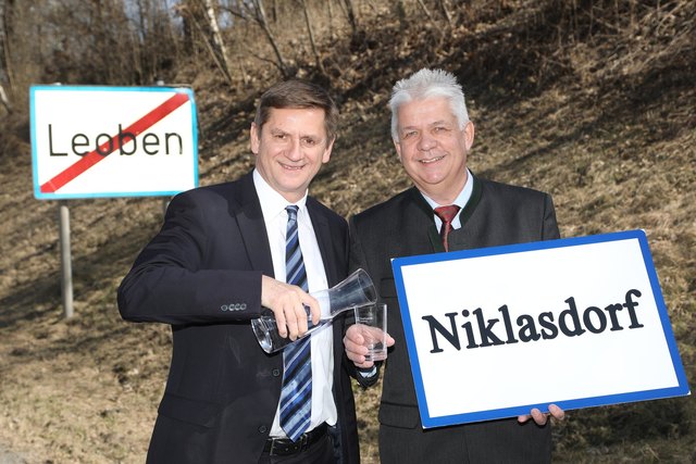 Der Leobener Bürgermeister Kurt Wallner und der Niklasdorfer Ortschef Johann Marak vertreten beim geplanten Krematorium unterschiedliche Auffassungen.