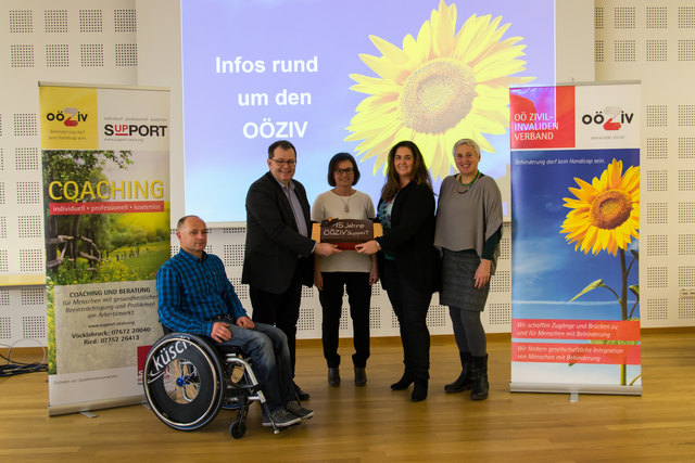 OÖZIV Geschäftsführer Michael Leitner gratulierte dem Team von SUPPORT herzlich.