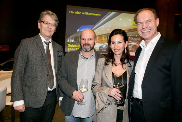 Mit von der Partie: Elsbethens Bürgermeister Franz Tiefenbacher, Josef Brandauer (Metzgerzei Brandauer), Andrea Forsthuber (Forsthuber Hausbetreuung) und Franz Eckschlager von Porsche Alpenstraße (im Bild von links). | Foto: wildbild