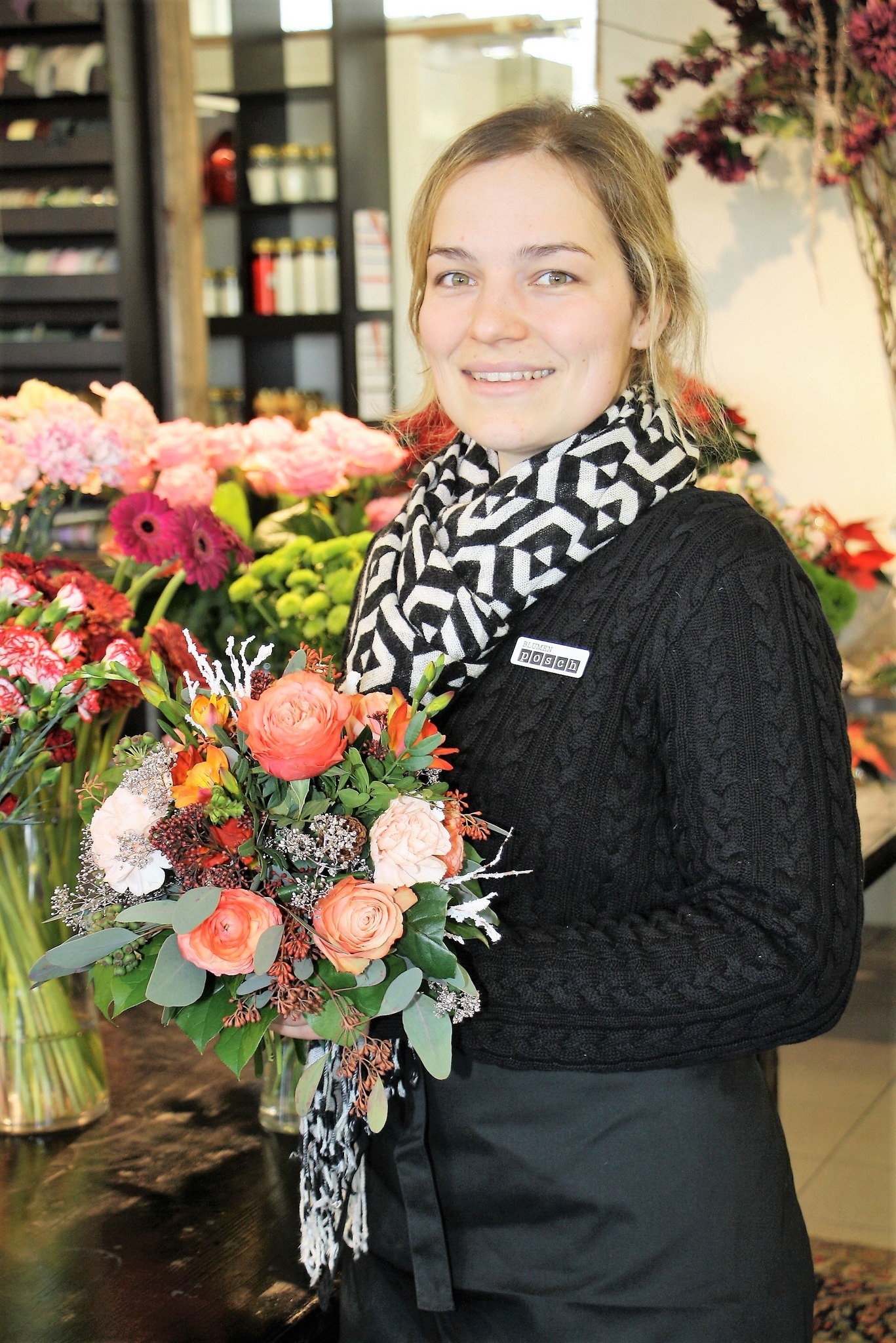 Blumen von den Gärtnern und Floristen geben auch einem Last Minute