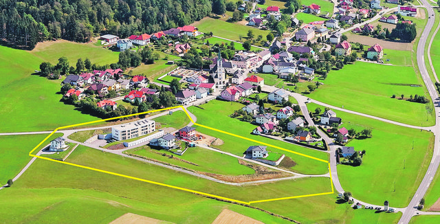 Der Sonnenhang in Oepping ist voll aufgeschlossen. Jederzeit kann dort ein Baugrund erworben und gebaut werden.