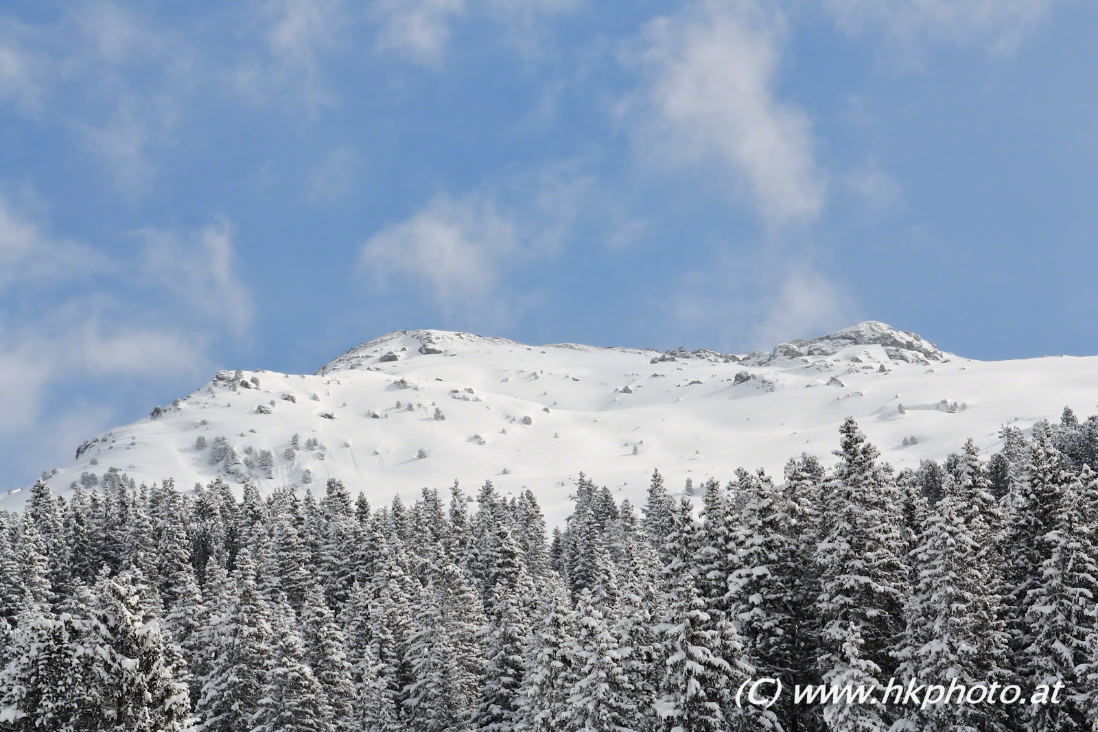 Winter in Hochfügen im Zillertal.