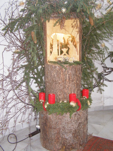 gebastelte Krippe