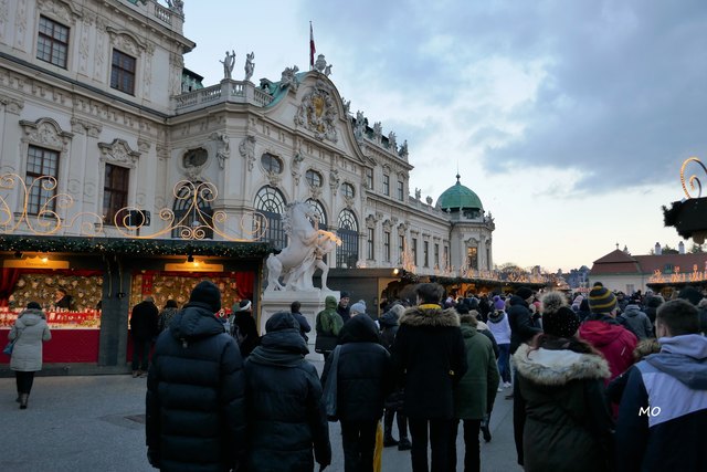 Weihnachtsmarkt, Belvedere, Schlossgarten, Wien