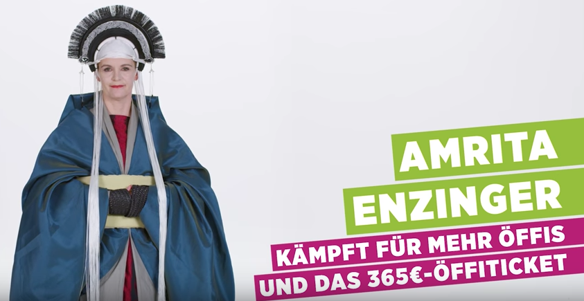 Kreativ und effektiv?? Die Grünen präsentieren sich Niederösterreichs WählerInnen als Charaktere der Star Wars-Filmreihe