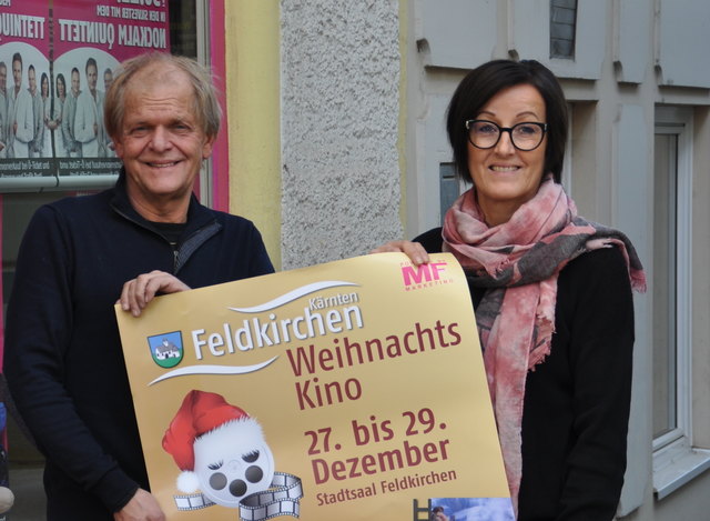 Holen Kino nach Feldkirchen: Erhard Blaßnig  und Andrea Pecile | Foto: Friessnegg