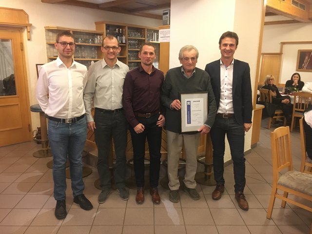 V. l.: David Öhlinger, Thomas Gnigler, Gerald Gimplinger, Johann Scheuringer, Helmut Grünberger. | Foto: Union Rainbach