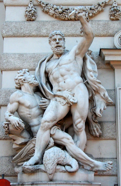 Herakles befreit den Prometheus (von Josef Lax)