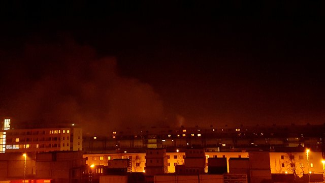 Brand von Westen beobachtet