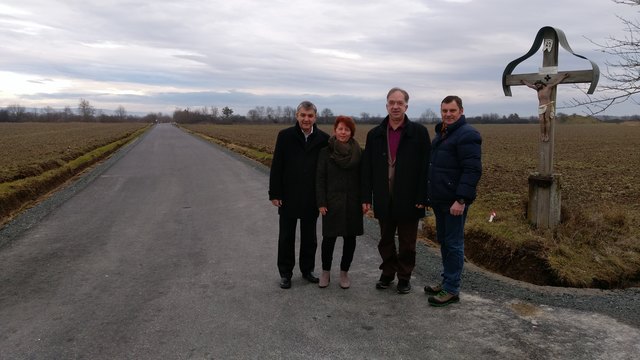 Erleichterung bei (von links) LAbg. Walter Temmel, Bgm. Ágnes Jurasits (Prostrum), Bgm. Werner Laky (Moschendorf) und Bgm. Johann Weber (Eberau). | Foto: ÖVP