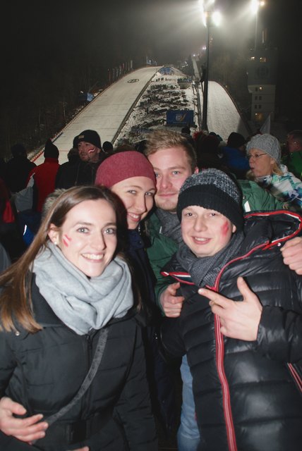 Beste Stimmung herrschte auch bei den Salzburger Fans.