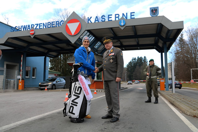 Matthias Schwab absolviert seit 8. Jänner seine Grundausbildung in der Schwarzenbergkaserne. | Foto: Wolfgang Riedlsperger