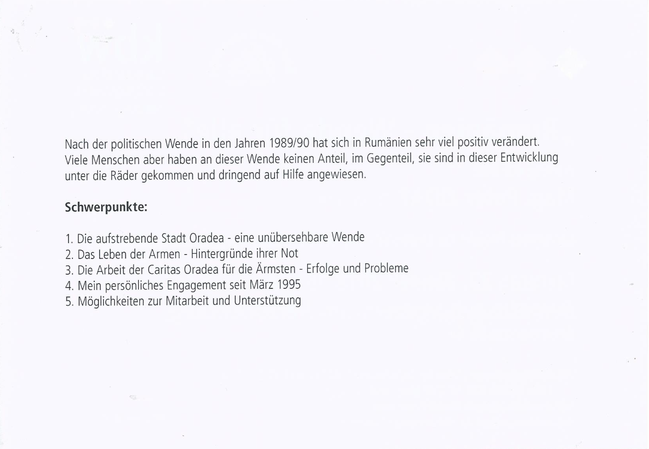 Teil Zwei der offiziellen Einladung zum Vortrag von Peter Zidar.