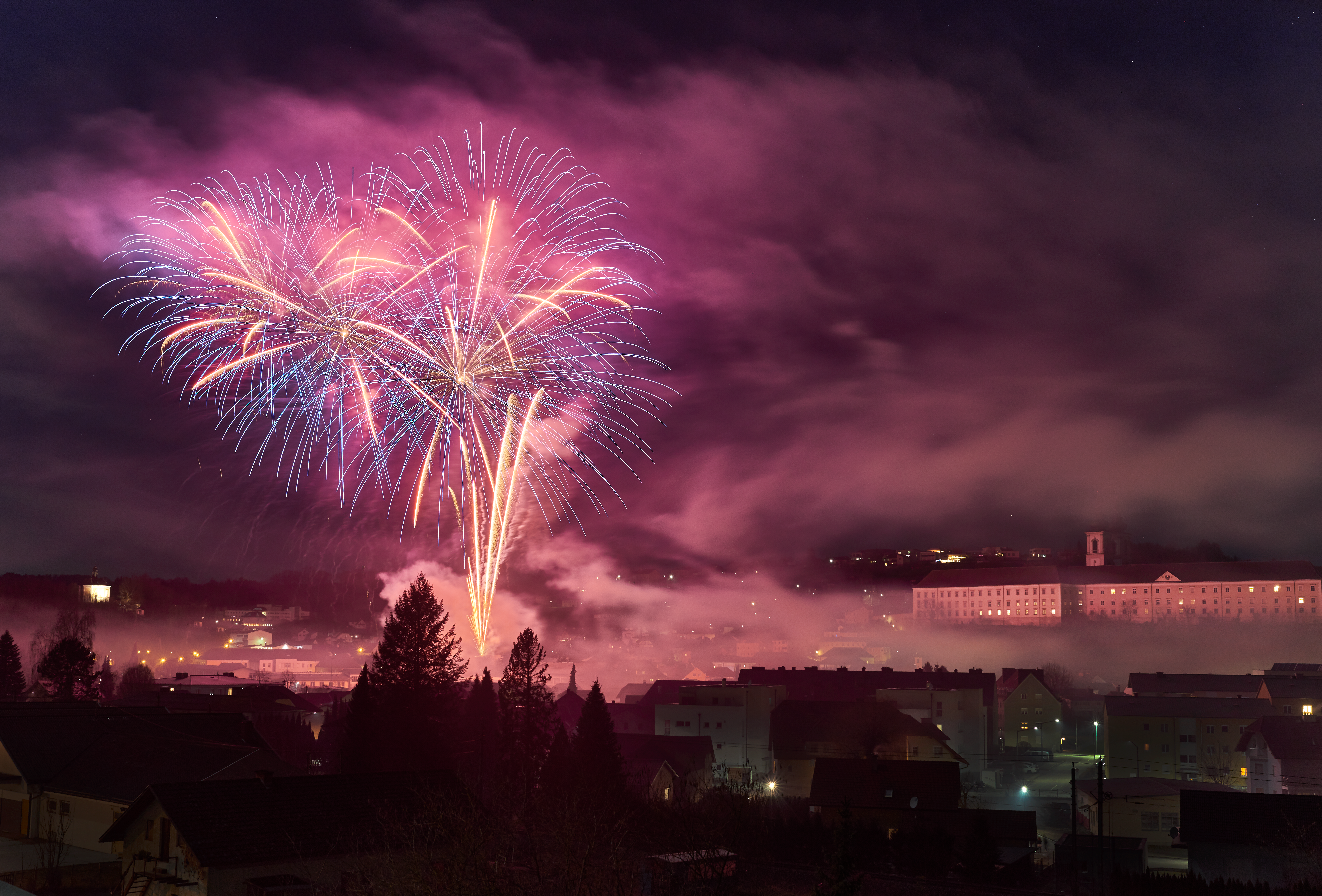 Ein besonderes Spektakel gab es für die Besucher Silvester in Kremsmünster zu sehen