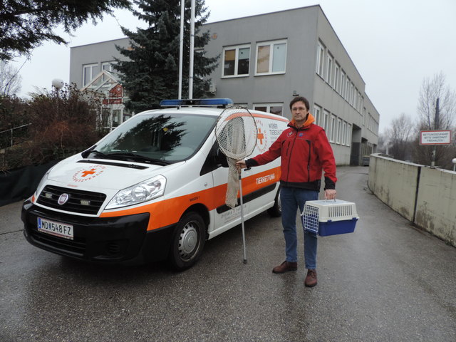 Franz auf dem Weg zu einem tierischen Rettungseinsatz