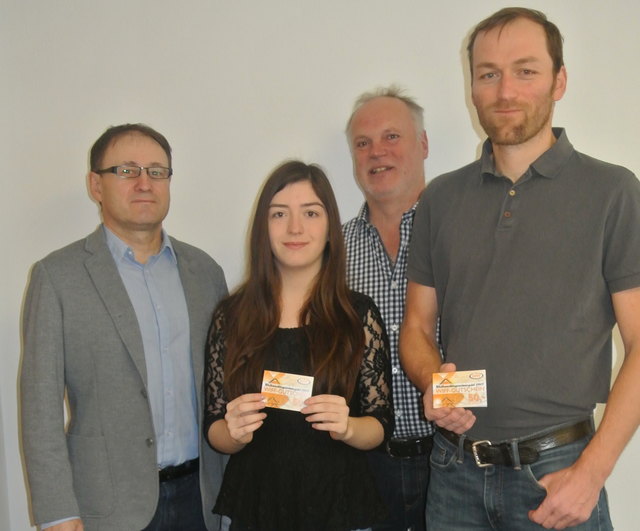 WIFF-Obmann Ernst Hoffmann, Annalena Pillichshammer, Rudolf Wienerroither und Bernhard Brüstle (v.l.). | Foto: WIFF