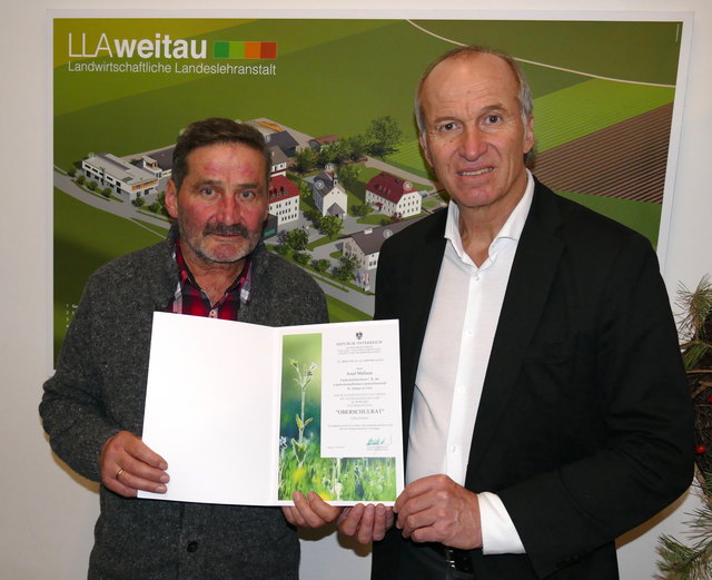 Josef Mallaun und Franz Berger (Dir. LLA Weitau). | Foto: LLA Weitau