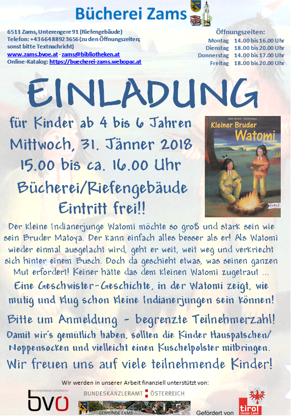 Einladung "Kleiner Bruder Watomi"