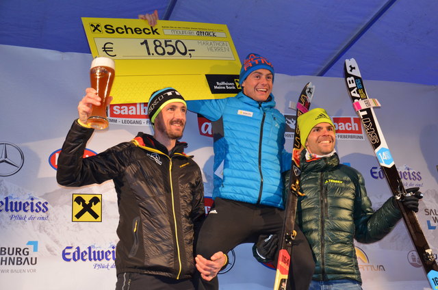 1. Michele BOSCACCI / ITALIEN (La Sportiva) 2:18:57
2. Tadei PIVK /ITALIEN (Team Crazy) 2:19:18
3. Jakob HERRMANN/ÖSTERREICH (adidas TERREX - SC Werfenweng)  2:19:23