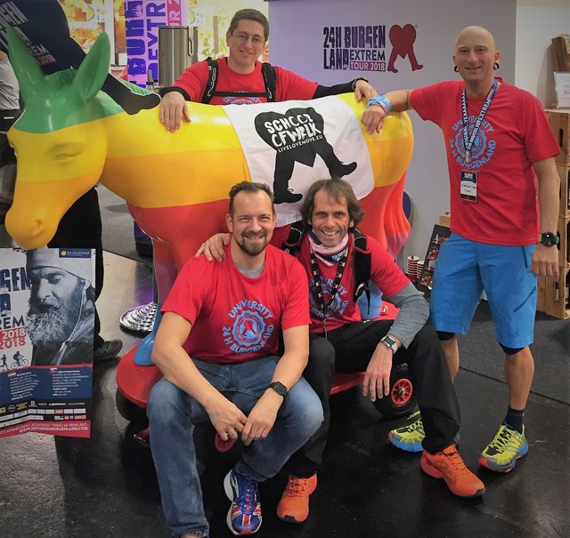 vl.nr. OÖ Botschafter Andreas Gindlhumer, Organisator Michael Oberhauser, Wien Botschafter Christian Weingartner, hinten Organisator Josef Burkhardt