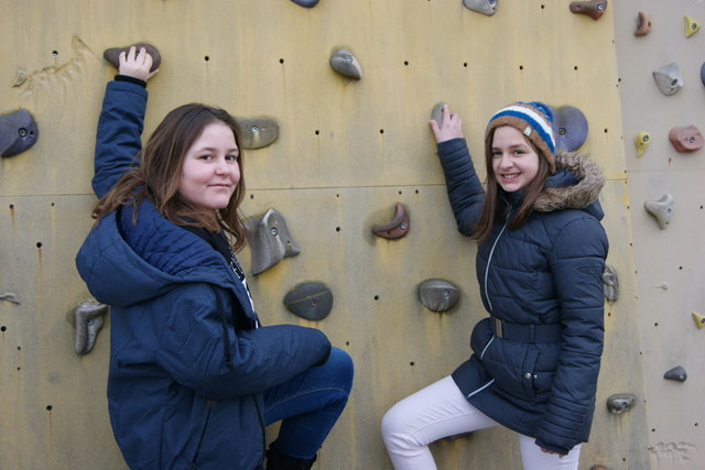An der Kletterwand