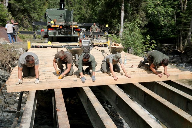 Das Unwetter vom Vorjahr hat Auswirkungen auf die Baumaßnahmen. Foto: Bundesheer