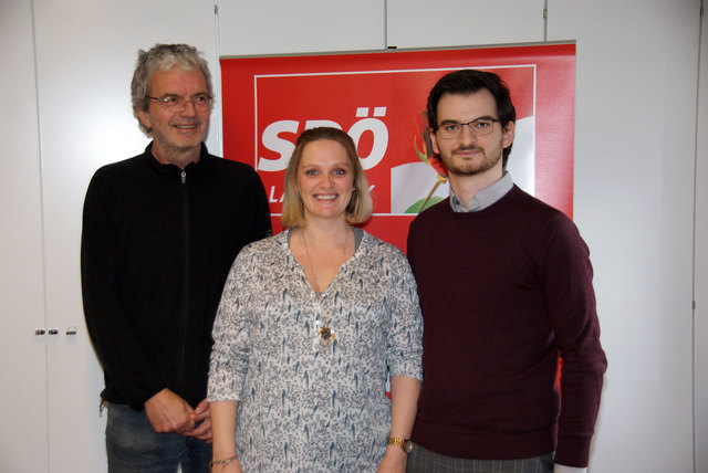 Roachde in der SPÖ Landeck: Fraktionssprecher Manfred Jenewein, GR Simone Plangger und der neue Ausschussobmann Marco Lettenbichler (v.l.).