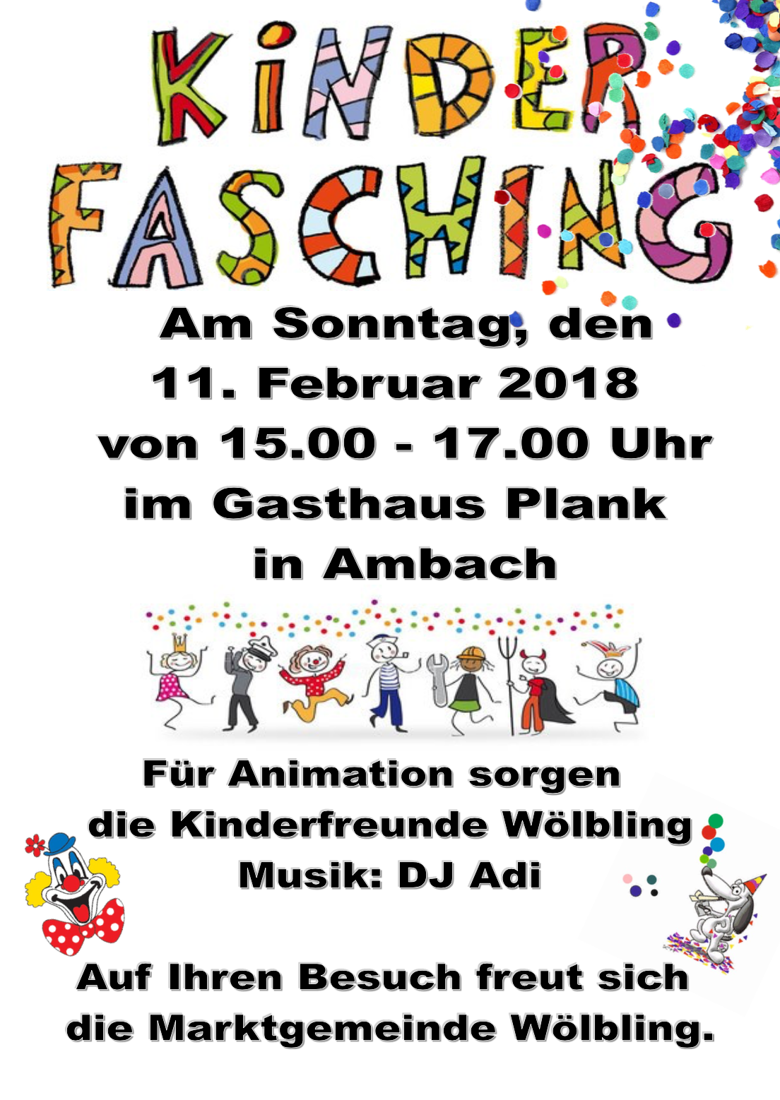 Die Marktgemeinde Wölbling freut sich auf Ihr Kommen!