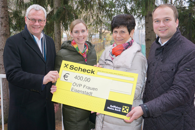 Auch Martina Novak (2.v.l.) erhielt 400 Euro für den Kindergarten in der Kasernenstraße | Foto: ÖVP Frauen