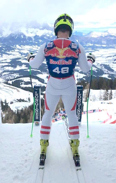 Im Starthaus der legendären "Streif" in Kitzbühel.