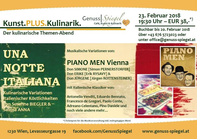 UNA NOTTE ITALIANA - mit PIANO MEN Vienna (Live)