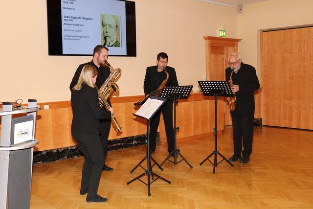 Das Saxonphon-Quartett um Dieter Pätzold unterhielt die Gäste in Voitsberg. | Foto: Lederer