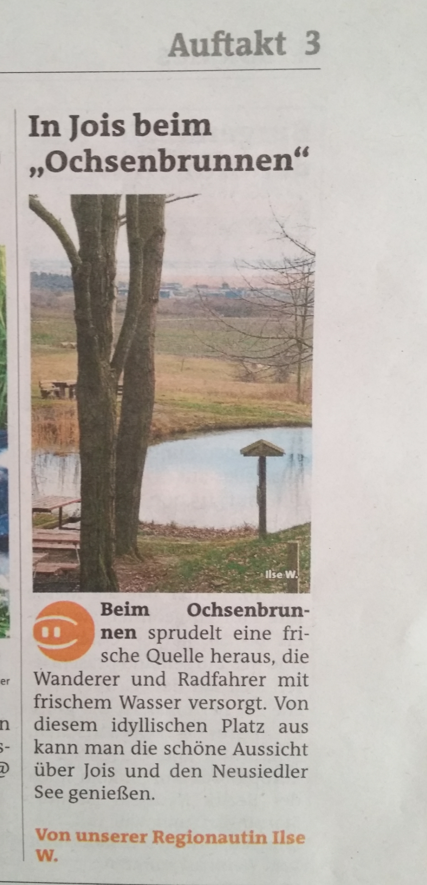 Ilse W. in der Printausgabe der Neusiedler Bezirksblätter :-)