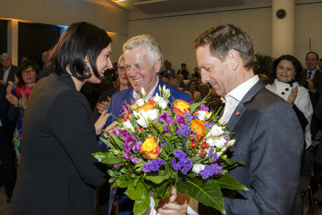 (c) 2018 - Politik, Landtagswahl 2018, VP, Zukunftsgesprch Klagenfurt. - Bild zeigt: Kandidaten und Besucher