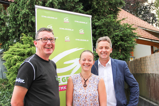 Wolfgang Riedl, Jennifer Kolb und Lambert Schönleitner (v. l.). | Foto: Die Grünen
