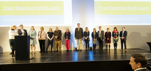 (c) 2018 - Politik, Landtagswahl 2018, ÖVP, Zukunftsgespräch Klagenfurt. - Bild zeigt: Kandidaten und Besucher