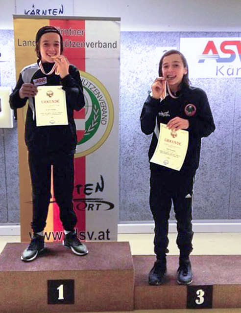 1. und 3. im Luftgewehr: Nicolas und Cillian Zwanziger