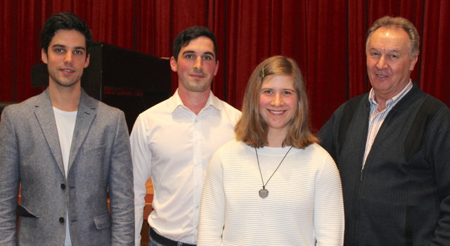 Erfolgreiche Vertreter aus dem Sportbereich: Manuel Koll, Arnold Freisler, Elena Kapsamer und Karl Meister (v.l.).