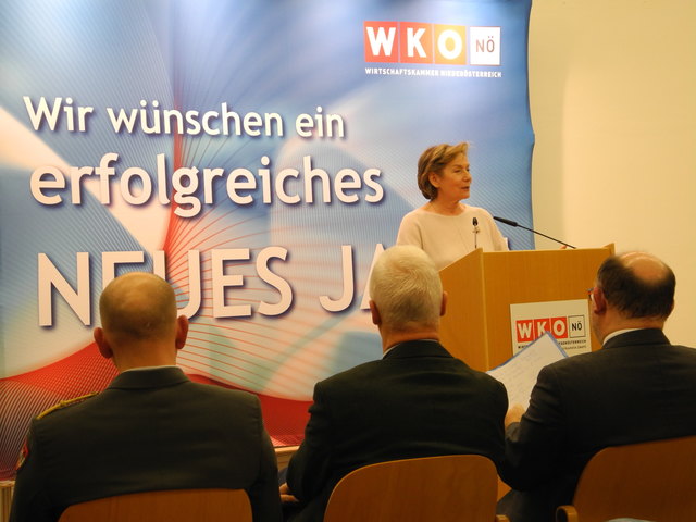 Hauptrednerin war Präsidentin Sonja Zwazl. „Wir brauchen in der Wirtschaft Master und Meister!“