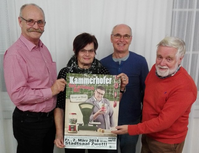 Die SPÖ Zwettl mit Franz Groschan, Traude Einfalt, Karl Fasching und Fritz Kolm freut sich auf Ihren Besuch. | Foto: SPÖ Zwettl
