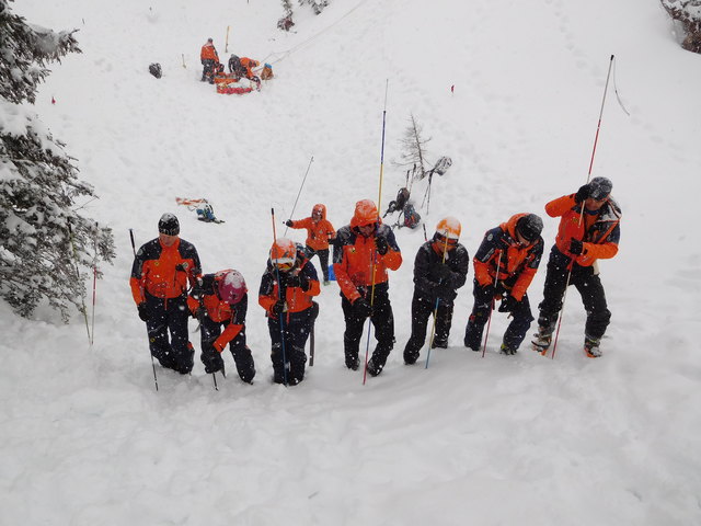 Am Samstag, 2. Februar, fand am Untersberg eine Übung der Bergrettung Flachgau statt. | Foto: Fuchsreiter