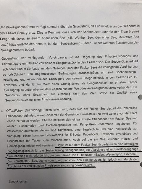 Zahlen ist kein Muss. Dann darf der Seezugang am Privatgrund aber auch nicht genutzt werden. | Foto: woche/aw