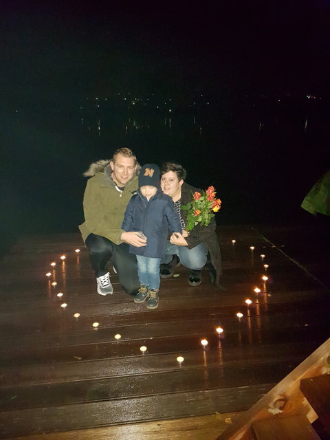 Mein Heiratsantrag am Steg von meinen beiden wichtigstens Männern