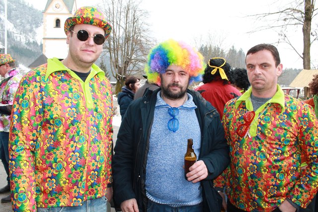 Hippies: Christian, Didi und Markus (von links)