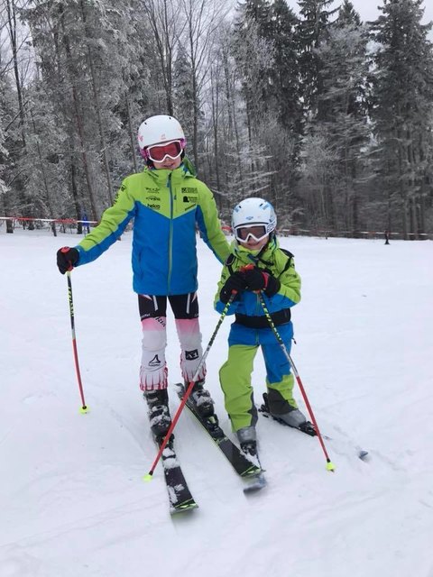 Jana Sophie und Tobias Reisinger zeigten ihr Talent auf den Skiern. | Foto: Michael Reisinger