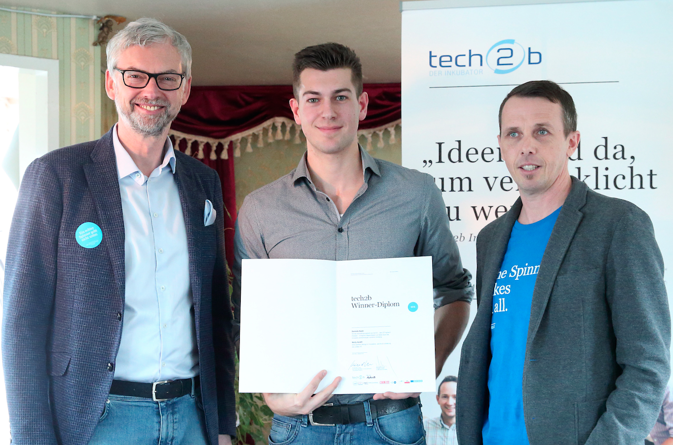 LH-Stv. Michael Strugl, Dominik Hackl, Markus Manz, Geschäftsführer tech2b.